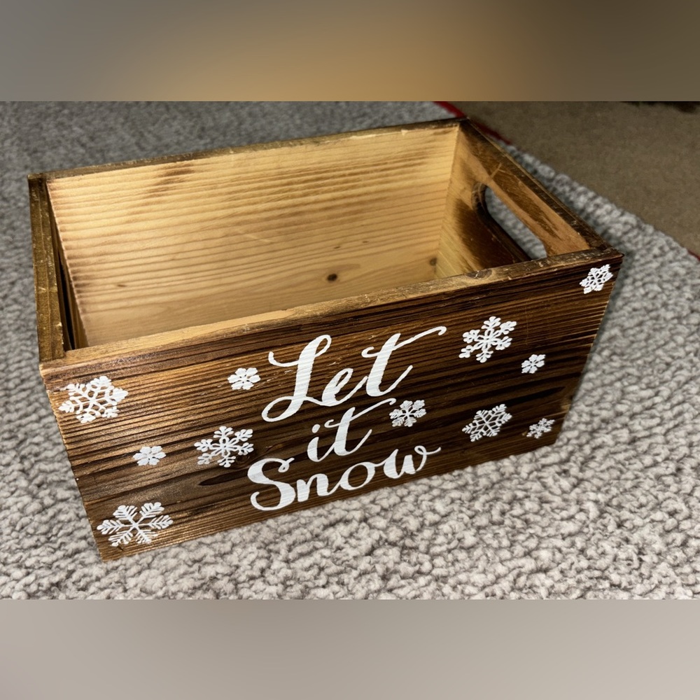 Primitive Wood Christmas box
